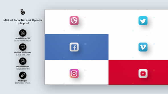 Minimal Social Network Openers - VideoHive 26632674