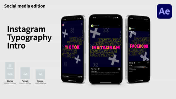 Instagram Typography Intro - VideoHive 41937407