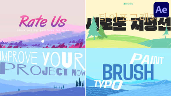 Painting Typography After Effects - VideoHive 52292605