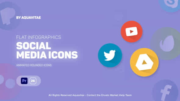 Flat Design Social - VideoHive 39012542