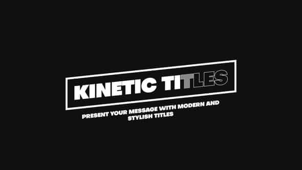 Kinetic Titles - VideoHive 39412807