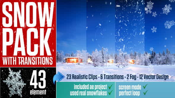 Snow Pack with Transitions - VideoHive 9580001