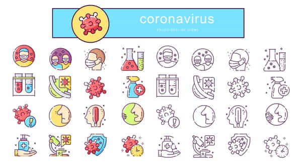 Coronavirus - Animated Icons - VideoHive 26234935
