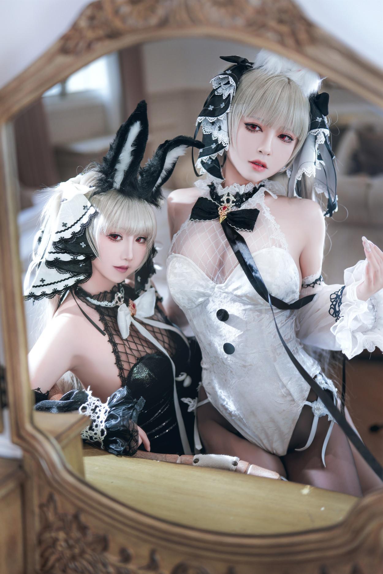 Cosplay 面饼仙儿 & 半半子Banbanko 碧蓝航线 可畏兔兔(32)