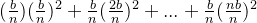 (\frac{b}{n})(\frac{b}{n})^2 + \frac{b}{n}(\frac{2b}{n})^2+... + \frac{b}{n}(\frac{nb}{n})^2