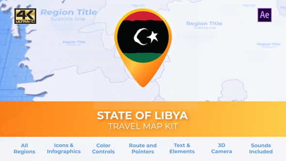 Libya Map - State of - VideoHive 30442306