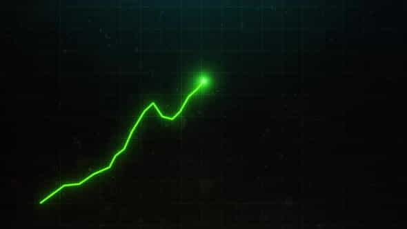 Trend Green line graph going - VideoHive 32376671