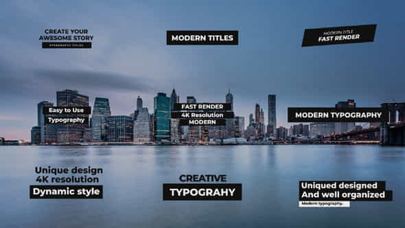 Modern Typography Titles - VideoHive 49797380