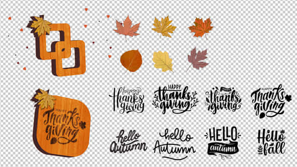 Thanksgiving 3D Logo Loop - VideoHive 54719815