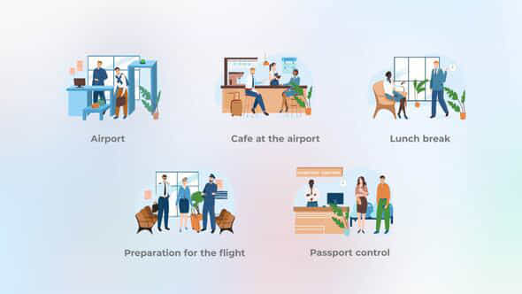 Airport - Flat - VideoHive 43902402