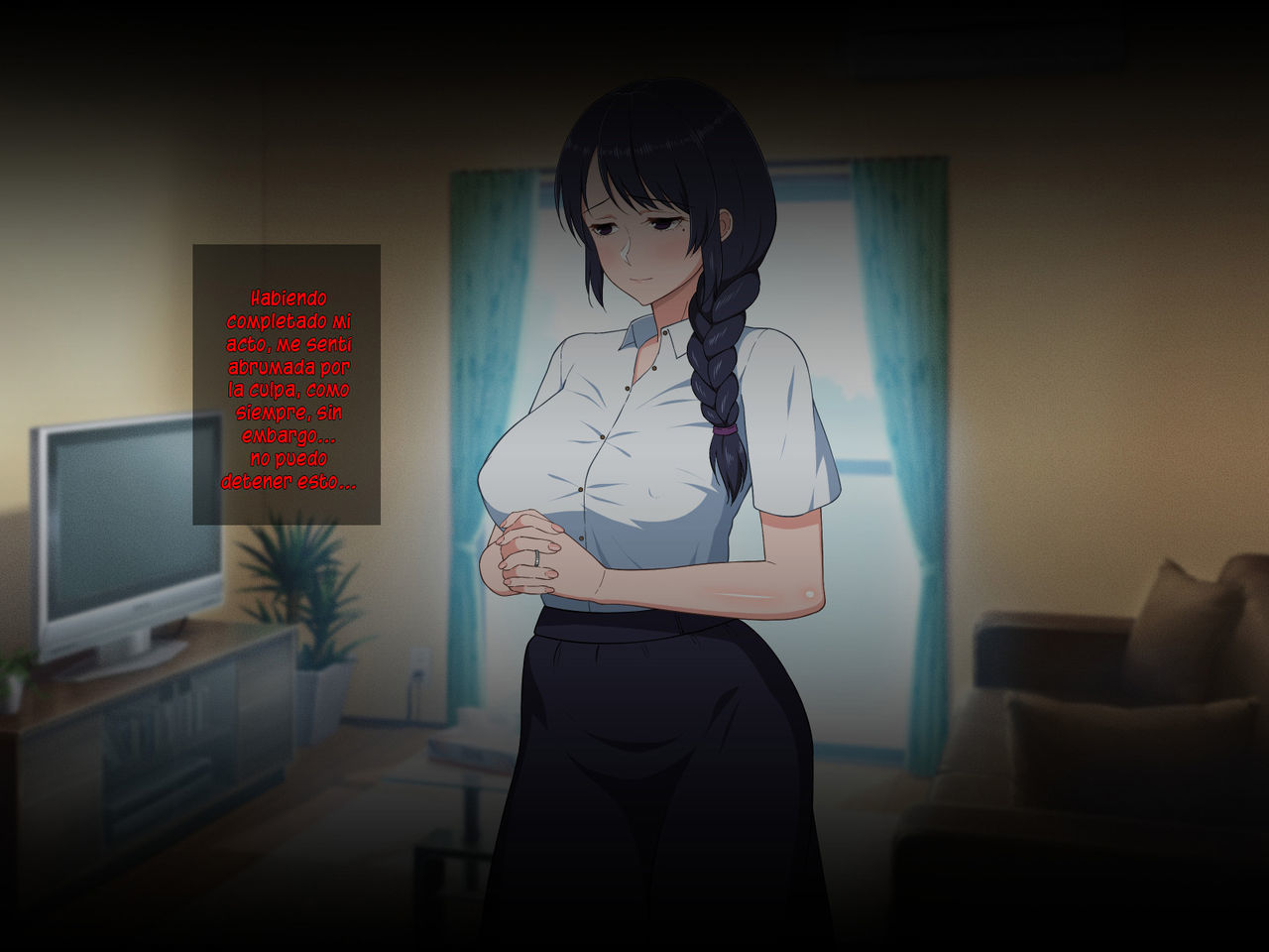 [Haruharutei] Sabishigari Bijin Haha wa Musuko to no Aiyoku Sex ni Oboreru [Spanish]
