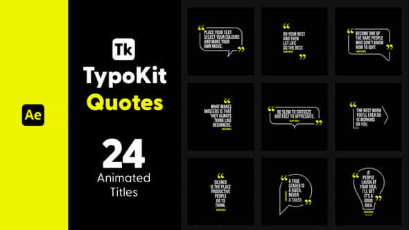 Typo Kit Quotes - VideoHive 44526134
