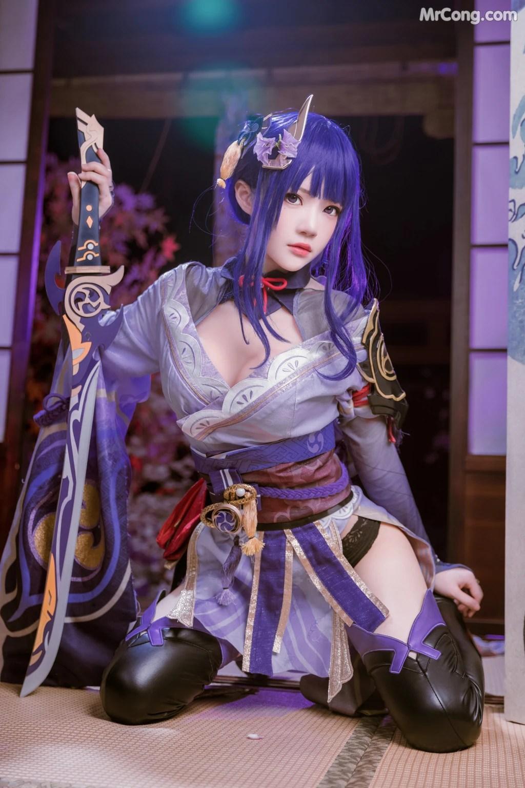 Coser@桜桃喵 Vol.139: 雷电将军+花絮 (51 photos )(5)