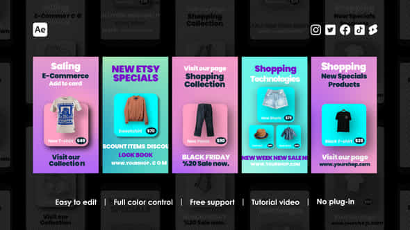 Ecommerce Instagram Stories - VideoHive 48991064