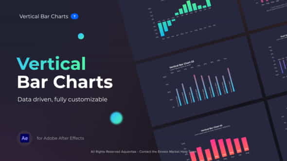 Gradient Vertical Bar Charts - VideoHive 38263586