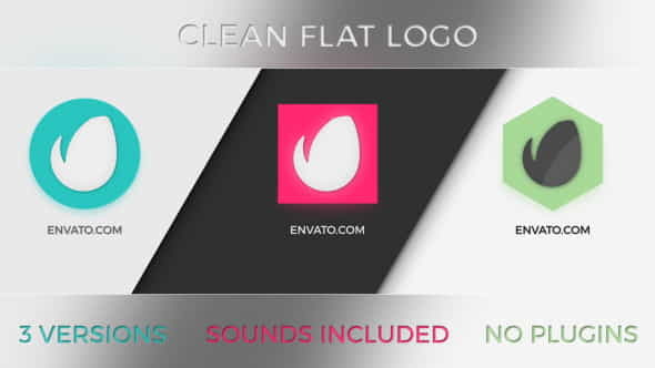 Clean Flat Logo 3 in - VideoHive 19372545