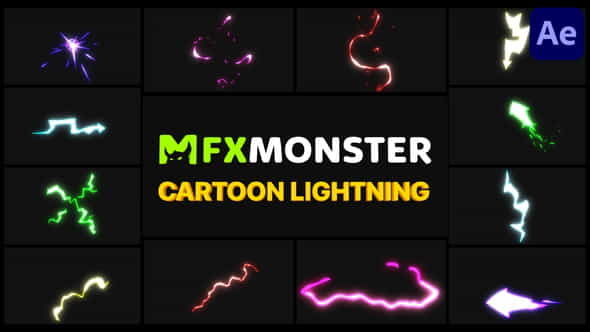 Cartoon Lightning Elements | After - VideoHive 30504685