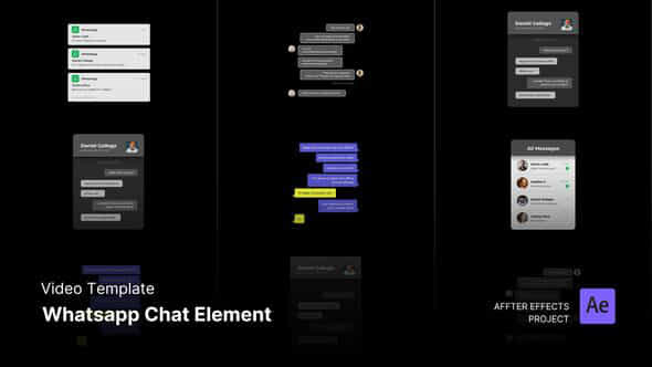 Video Template Whatsapp Chat Elements After Effects Project Files - VideoHive 52306642