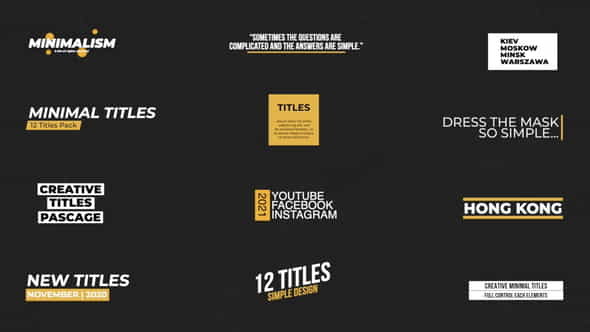 Minimal Titles | FCPX - VideoHive 34274400