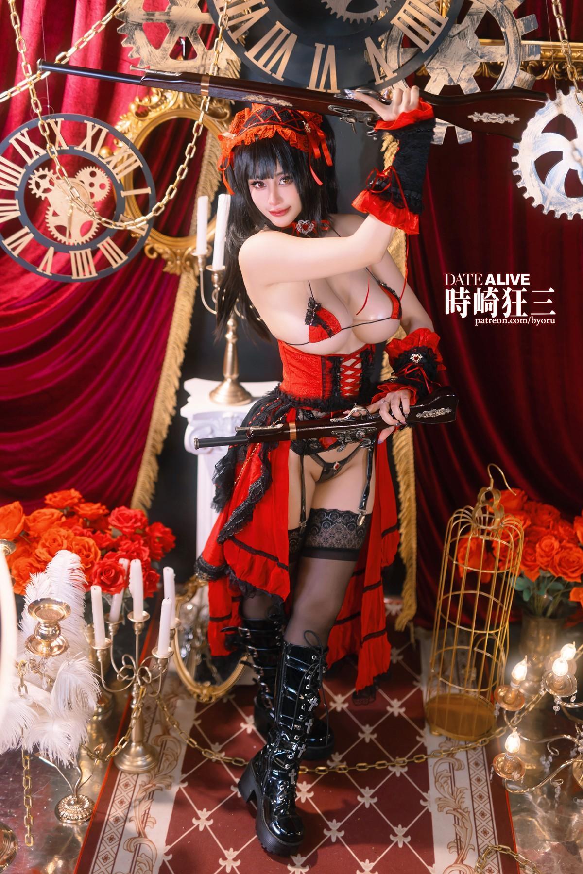 Cosplay 日本性感萝莉Byoru Kurumi Tokisaki Date A Live(17)