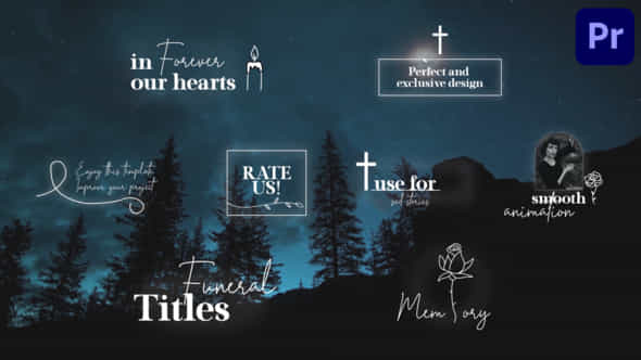 Funeral Titles For Premiere Pro - VideoHive 51084143