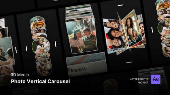 3D Photo Vertical Carousel After Effects Project Files - VideoHive 59074000