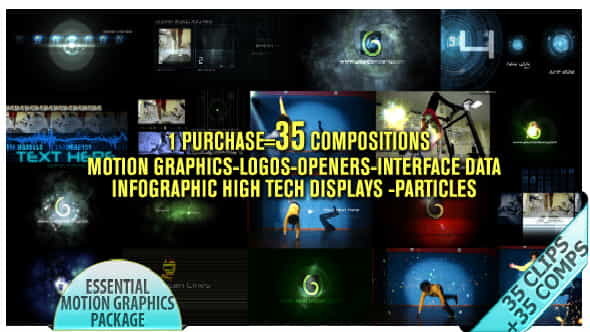 Motion Graphics Displays And Particles - VideoHive 2478023