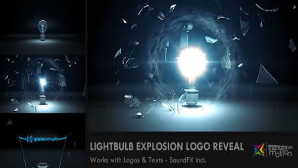 Light Bulb Explosion Logo Reveal - VideoHive 8729240