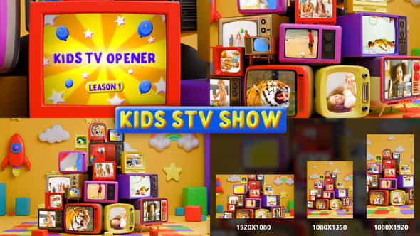 Tv Opener For Kids Shows Includes Portrait Vertical Versions - VideoHive 59192548