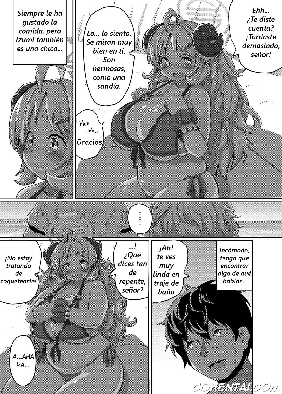 Sensei… Watashi mou Gamandekinai yo… (Blue Archive) xxx comics manga porno doujin hentai español sexo 