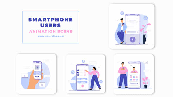 Smartphone Users Animation - VideoHive 46410524