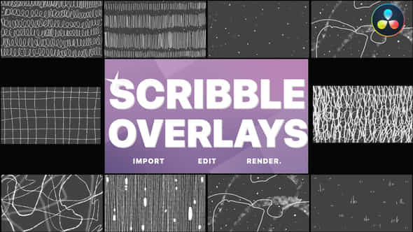 Abstract Scribble Overlays - VideoHive 48012274