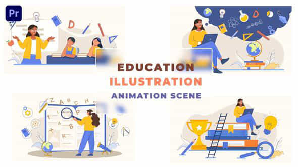 Education Illustration Animation - VideoHive 43663640