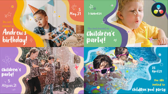 Kids Party Slideshow - VideoHive 37184302