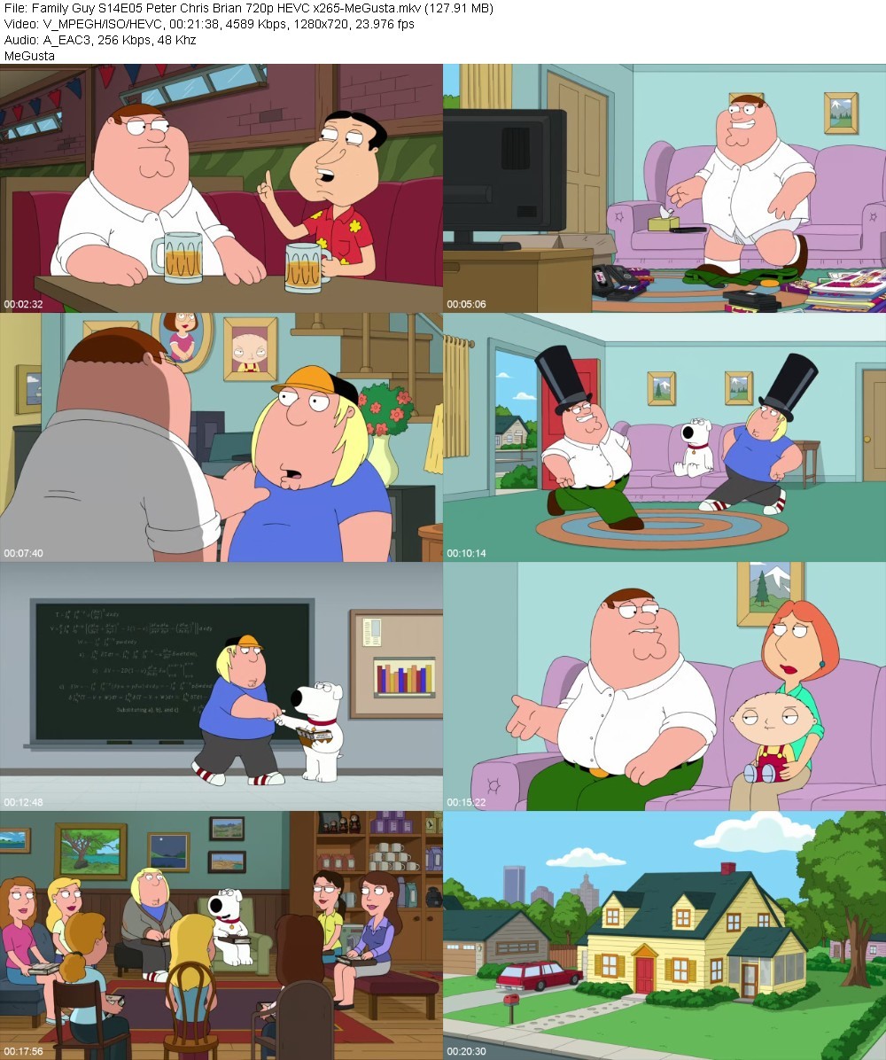 Family Guy S14E05 Peter Chris Brian 720p HEVC x265-MeGusta