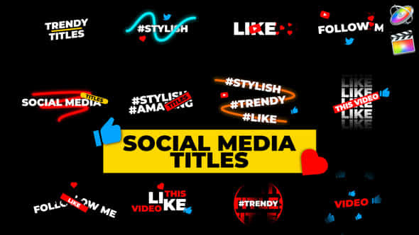 Social Media Titles - VideoHive 34772640