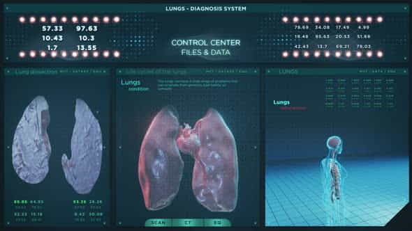 Lungs Diagnostic System Futuristic HUD - VideoHive 32670512