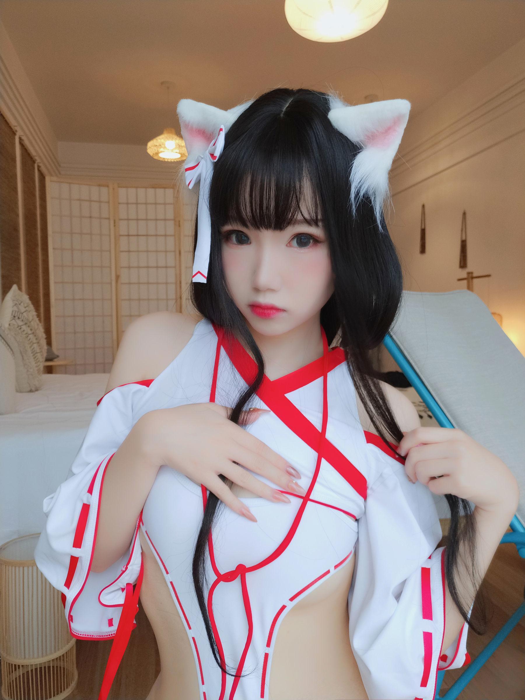 [美女Coser] 雪晴Astra 《神社の猫》 写真集(6)