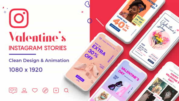 Valentine Instagram Stories - VideoHive 25310925