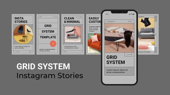Grid System Instagram Stories - VideoHive 30187305