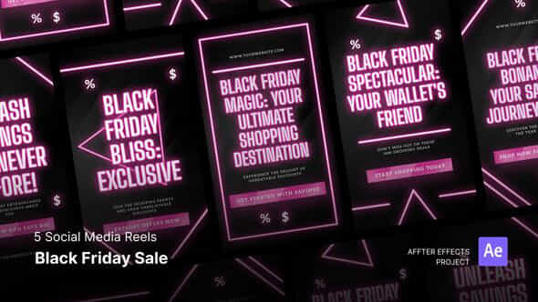 Social Media Reels Black Friday Sale After Effects Template - VideoHive 49326282