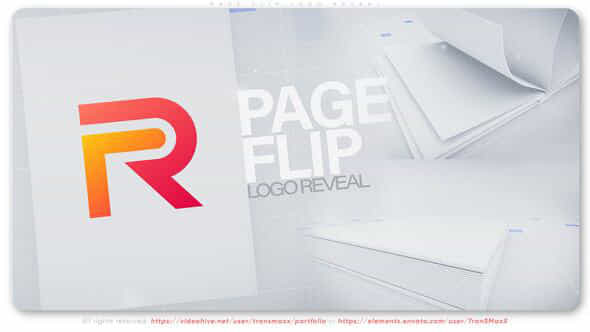 Page Flip Logo Reveal - VideoHive 53649096