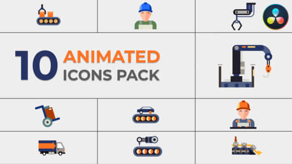 Industrial Icons Pack - VideoHive 47250751