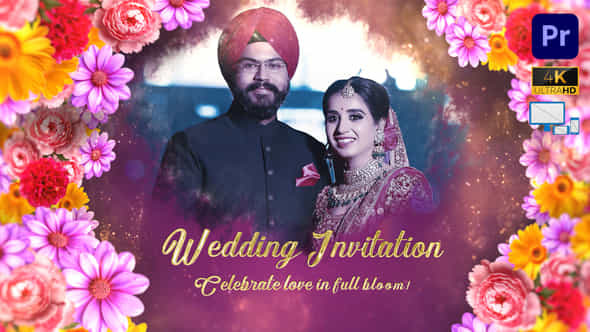 Indian Wedding Invitation Floral Slideshow Premiere Pro - VideoHive 50961671