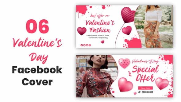 Valentine Day Facebook Cover - VideoHive 35490695
