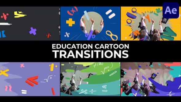 Education Cartoon Transitions For After Effects - VideoHive 53181667