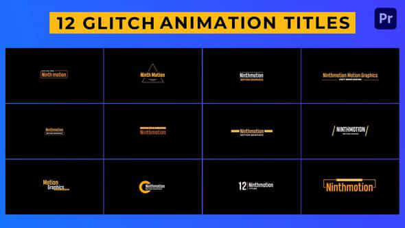 Glitch Animation Titles - VideoHive 45211821