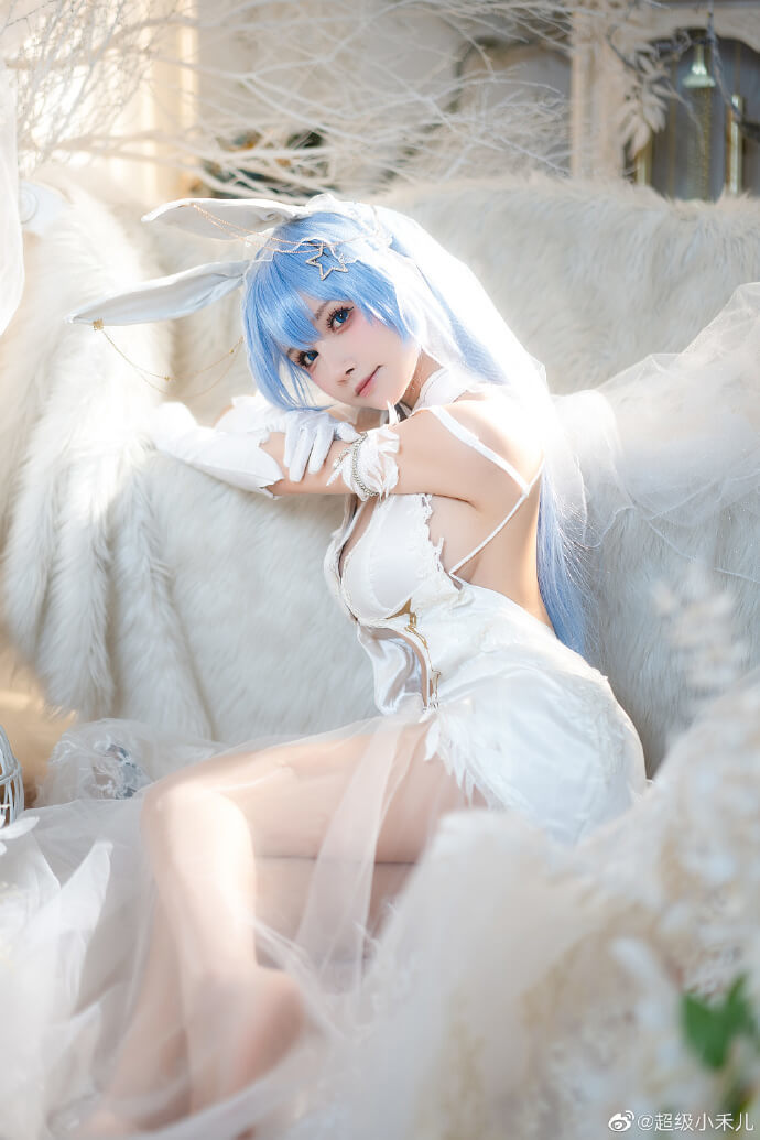 Cosplay：碧蓝航线 新泽西花园cos「誓约婚纱」@超级小禾儿