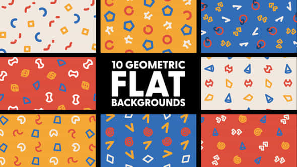 Geometric Flat Backgrounds - VideoHive 50474298