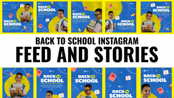 Back To School Feed And Stories Instagram - VideoHive 59048750